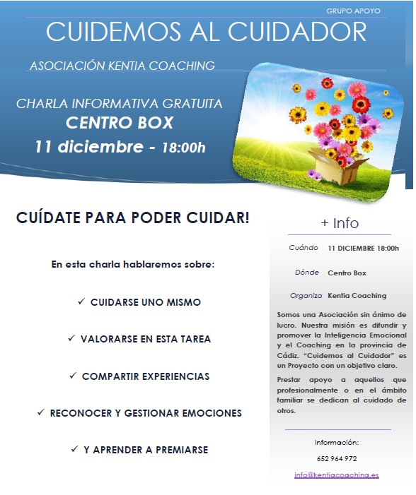 Kentia Coaching Noticias CHARLA CUIDEMOS AL CUIDADOR